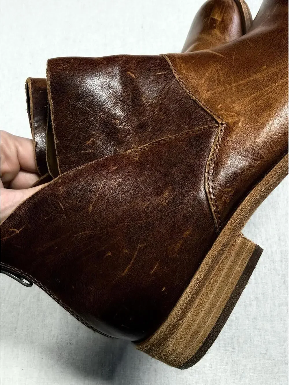 Kork-Ease ‘Ryder’ Leather Ankle Boots Women‎ Sz 8.5 Brown Rum Boho Booties